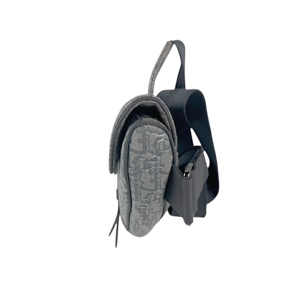 CHRISTIAN DIOR Gray Canvas Shoulder Bag - Picture 2 of 5